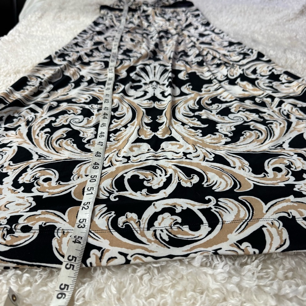 Soma Black Beige White Floral Sleeveless Maxi Dress Women Size Large - Picture 6 of 9